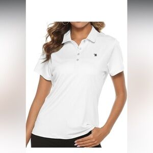 TBMPOY Women's Golf Polo Short Sleeve Shirts Lightweight Moisture Collared M